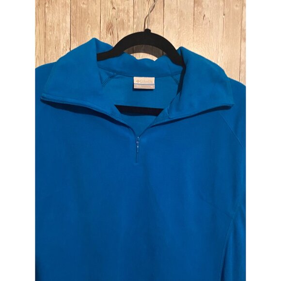 Women's 1/4 Quarter Zip Columbia Blue Fleece Pullover Size XL - Picture 6 of 10
